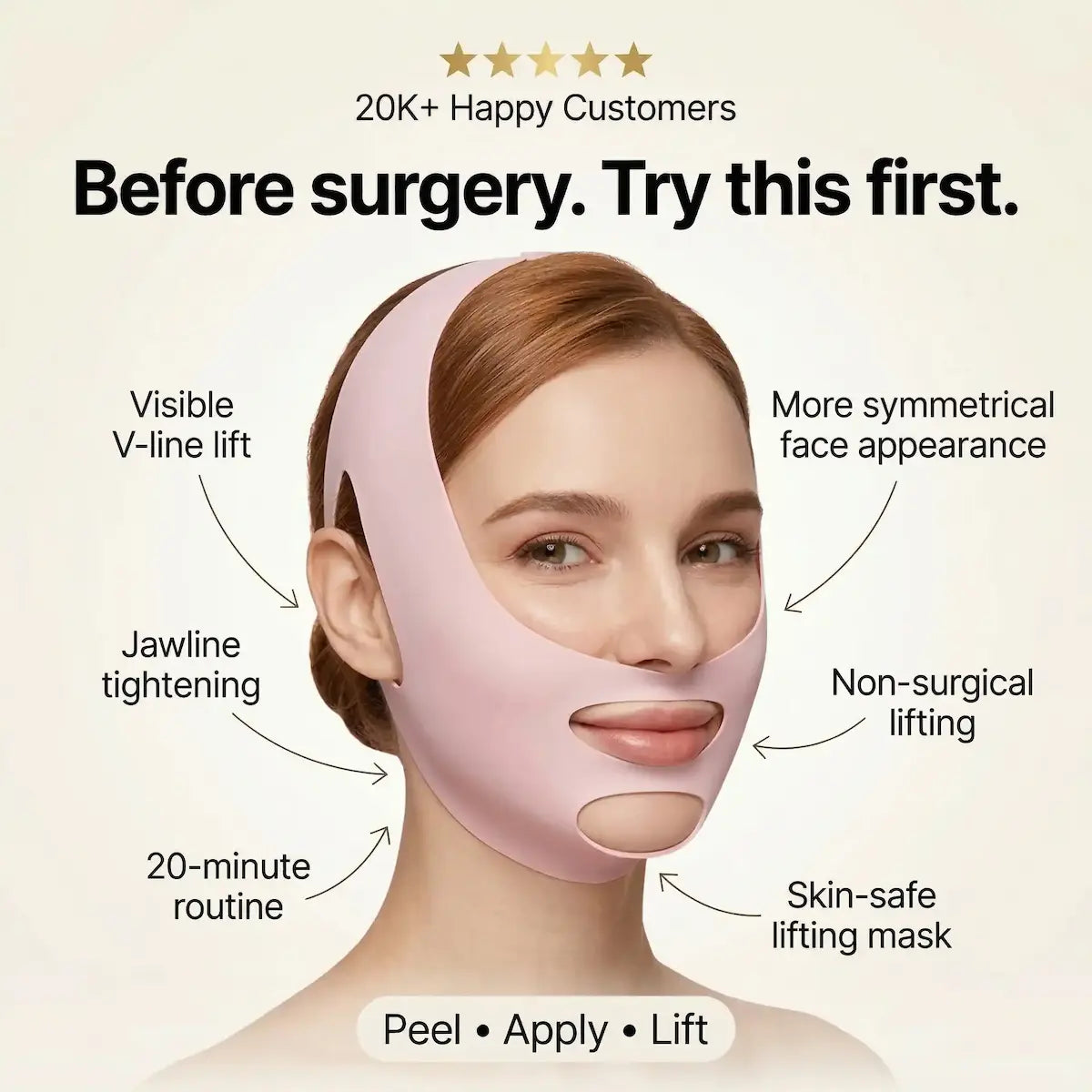 Flovise V-Lift Mask — Your at home jawline sculpting ritual